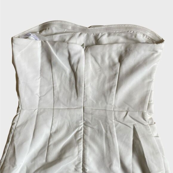 NWOT Lulus Festive Occasion White Ruched Strapless Bodycon Mini Dress Size S - Picture 11 of 16